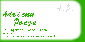 adrienn pocze business card